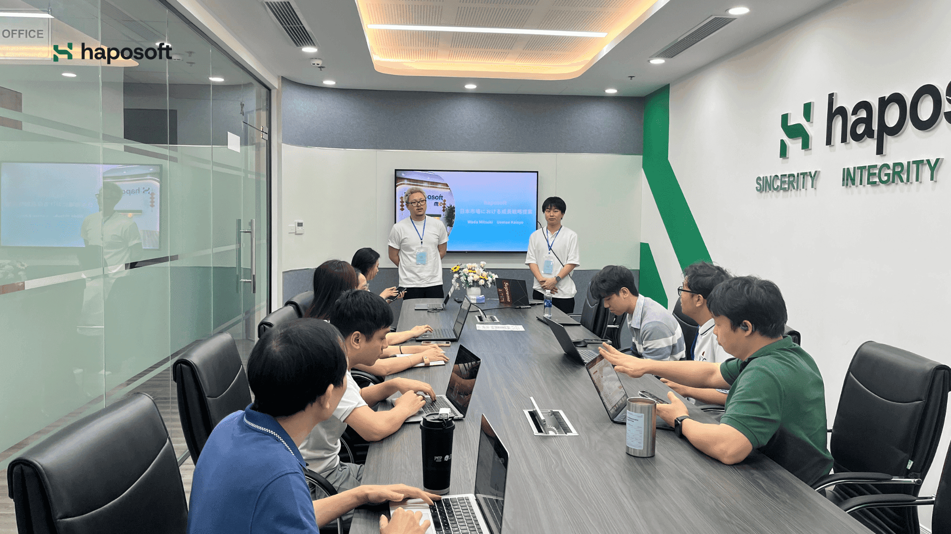 Haposoft team and interns exploring the Vietnam IT outsourcing landscape together