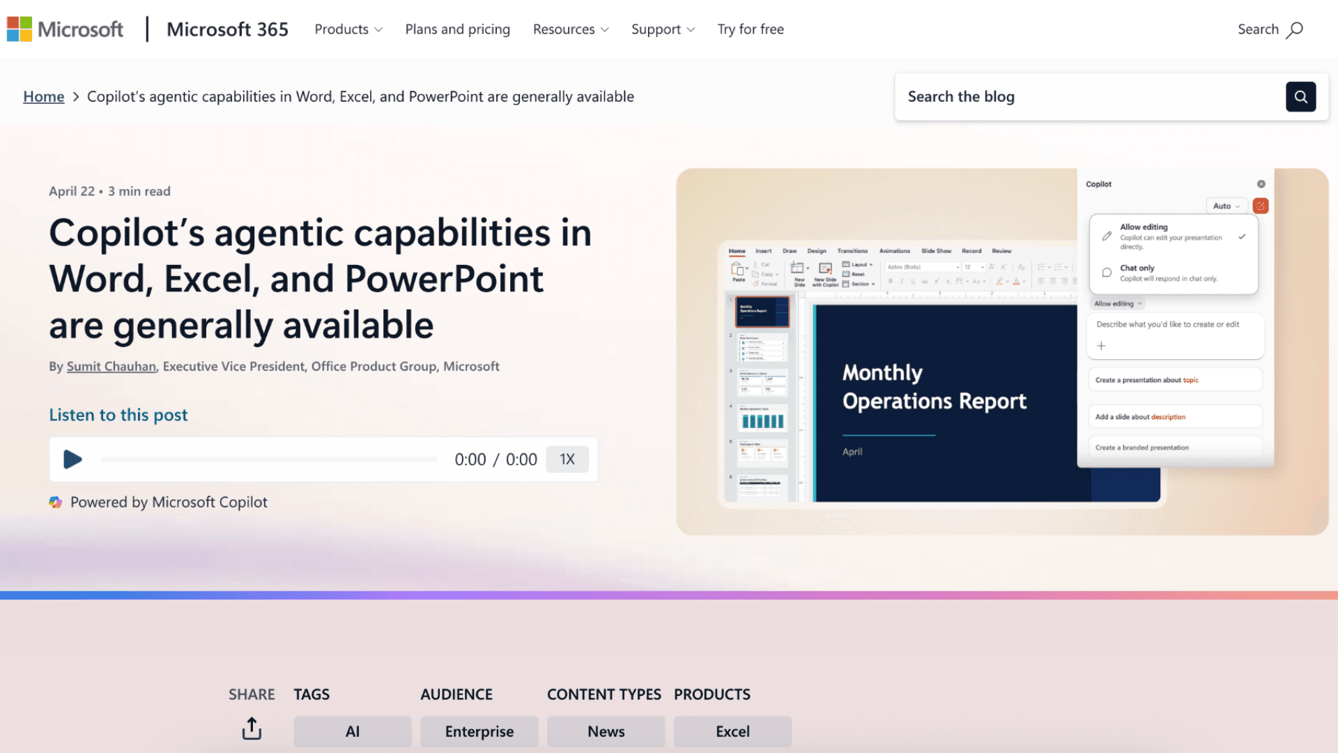 Microsoft Copilot in Word and Outlook