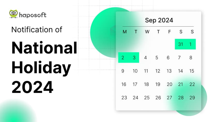 National Day Holiday Schedule Announcement 2024