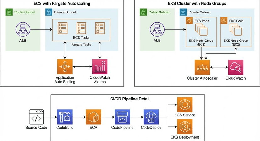 AWS Containers at Scale: Choosing Between ECS, EKS, and Fargate for ...