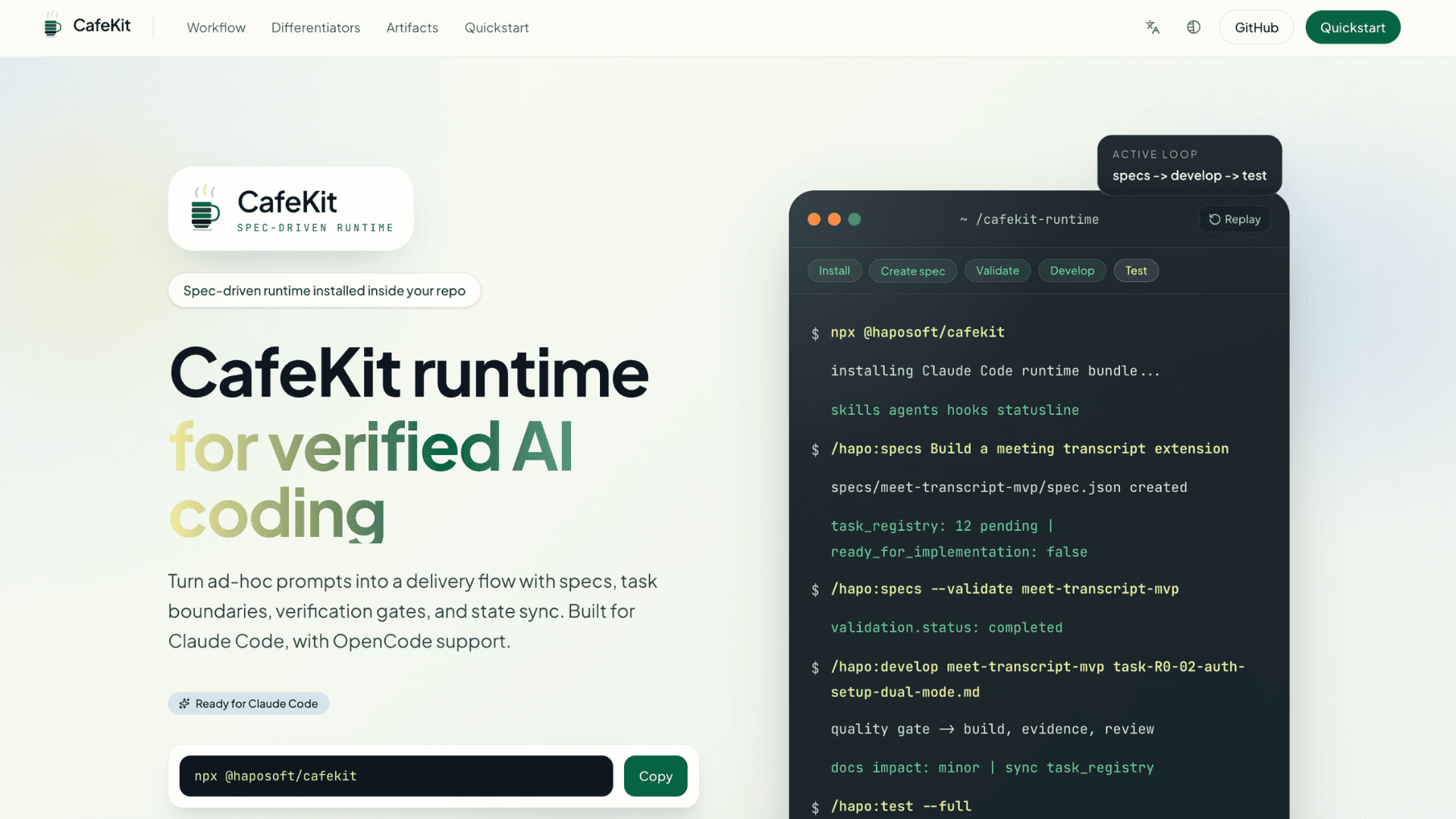 4 SDD Tools for Claude Code: CafeKit (Haposoft)