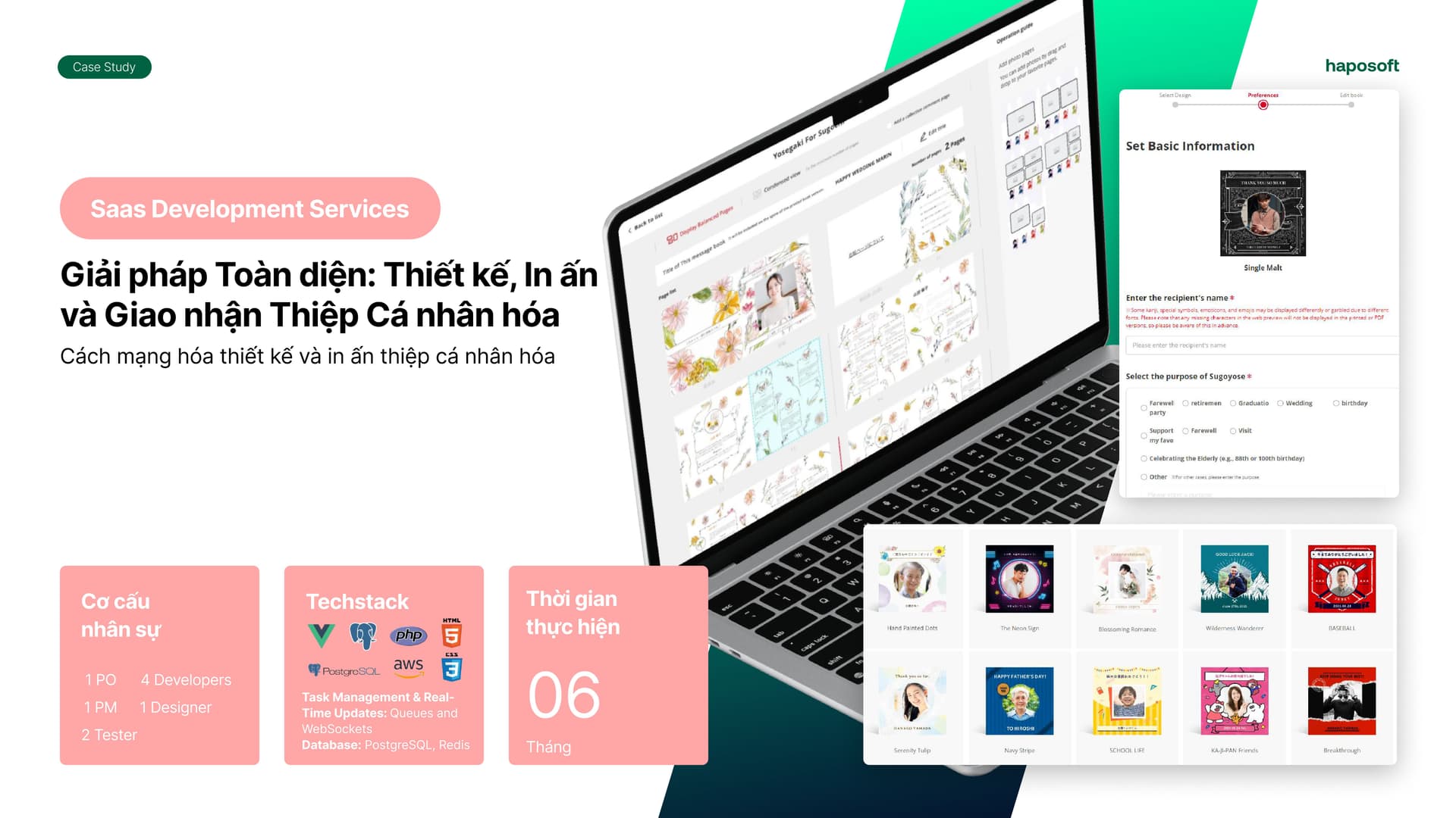 Giải pháp của chúng tôi cho phép thiết kế, in ấn và giao hàng thiệp theo yêu cầu một cách liền mạch.